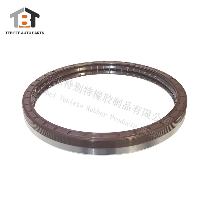 Sello de aceite para cubo de rueda DZ90129340063, 185x210x22, mitad de goma, mitad de hierro, labios dobles con junta t&oacute;rica para eje Hande/cami&oacute;n Shacman