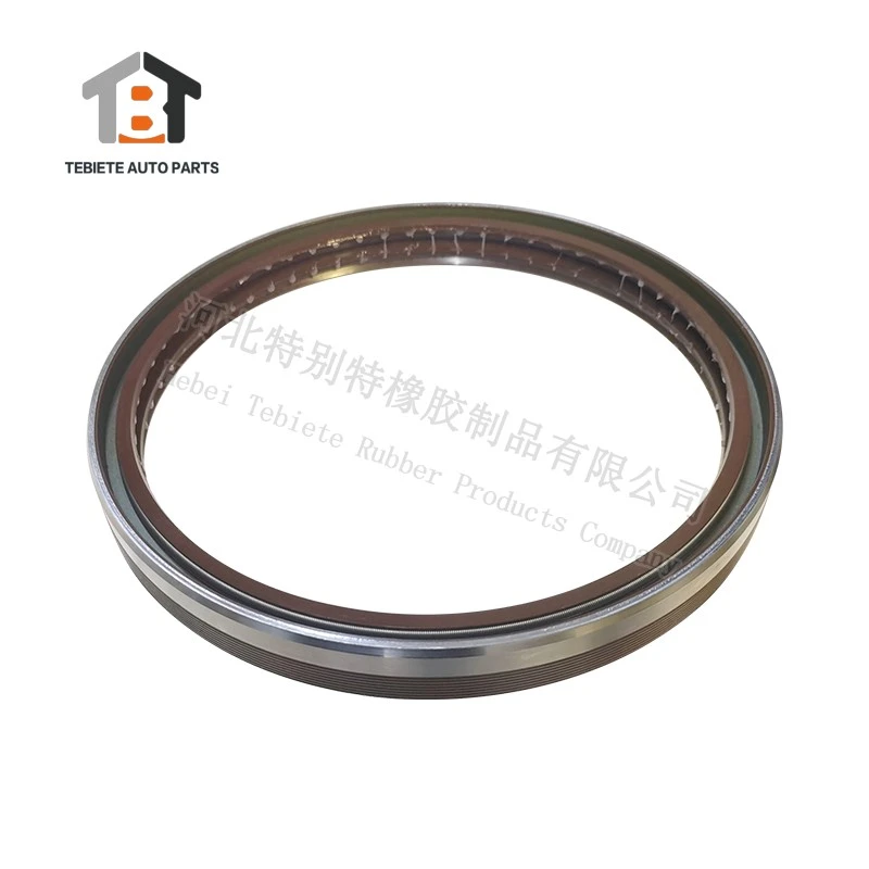 Sello de aceite para cubo de rueda DZ90129340063, 185x210x22, mitad de goma, mitad de hierro, labios dobles con junta t&oacute;rica para eje Hande/cami&oacute;n Shacman