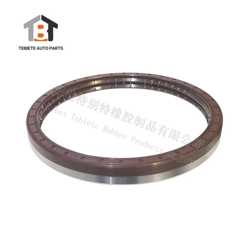 Sello de aceite para cubo de rueda DZ90129340063, 185x210x22, mitad de goma, mitad de hierro, labios dobles con junta t&oacute;rica para eje Hande/cami&oacute;n Shacman